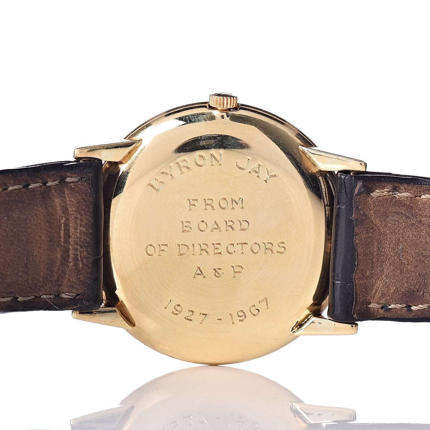 18K Yellow Gold Alligator 32mm Calatrava Manual Winding Watch 3536