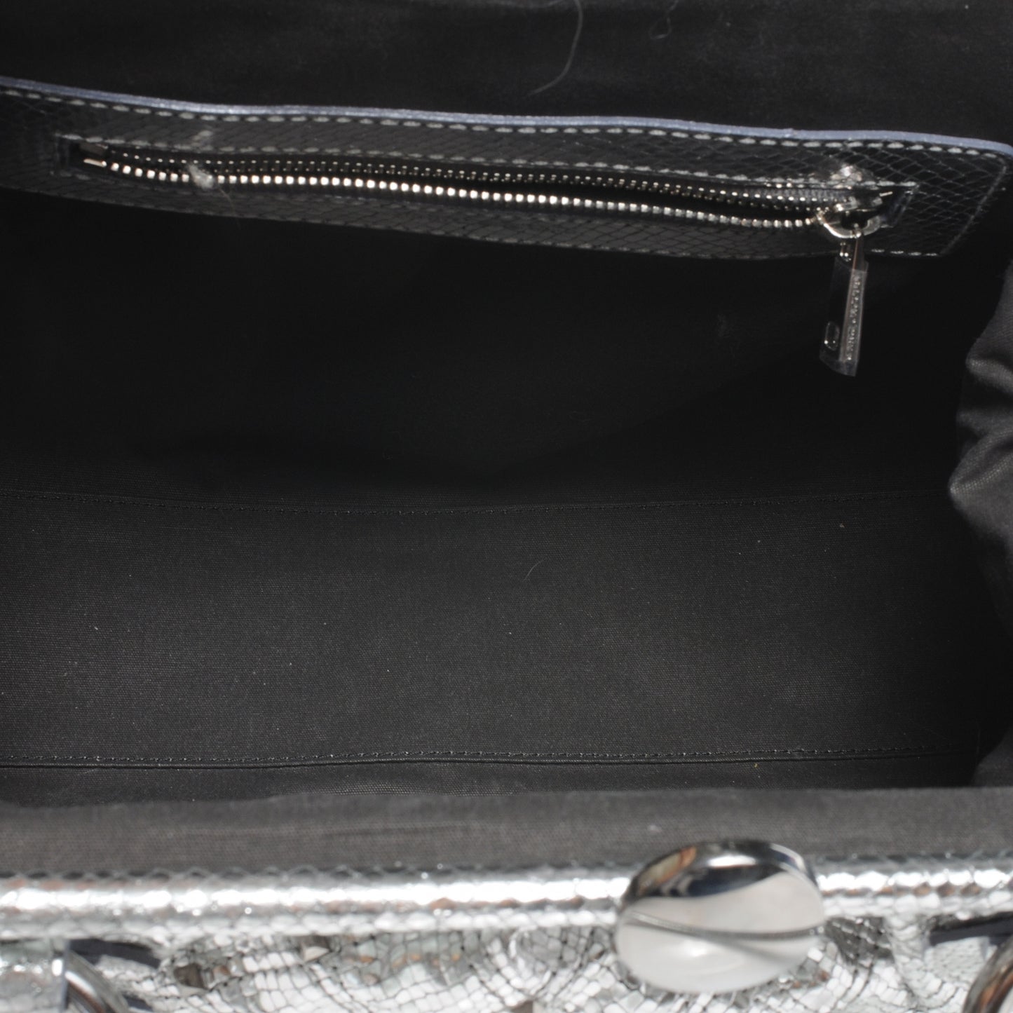 Python Embossed Leather Stardust Stam Silver