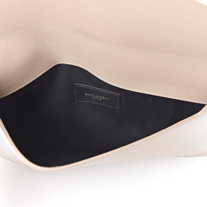 Saint Laurent Grain De Poudre Uptown Pouch Dark Beige 4 of 6