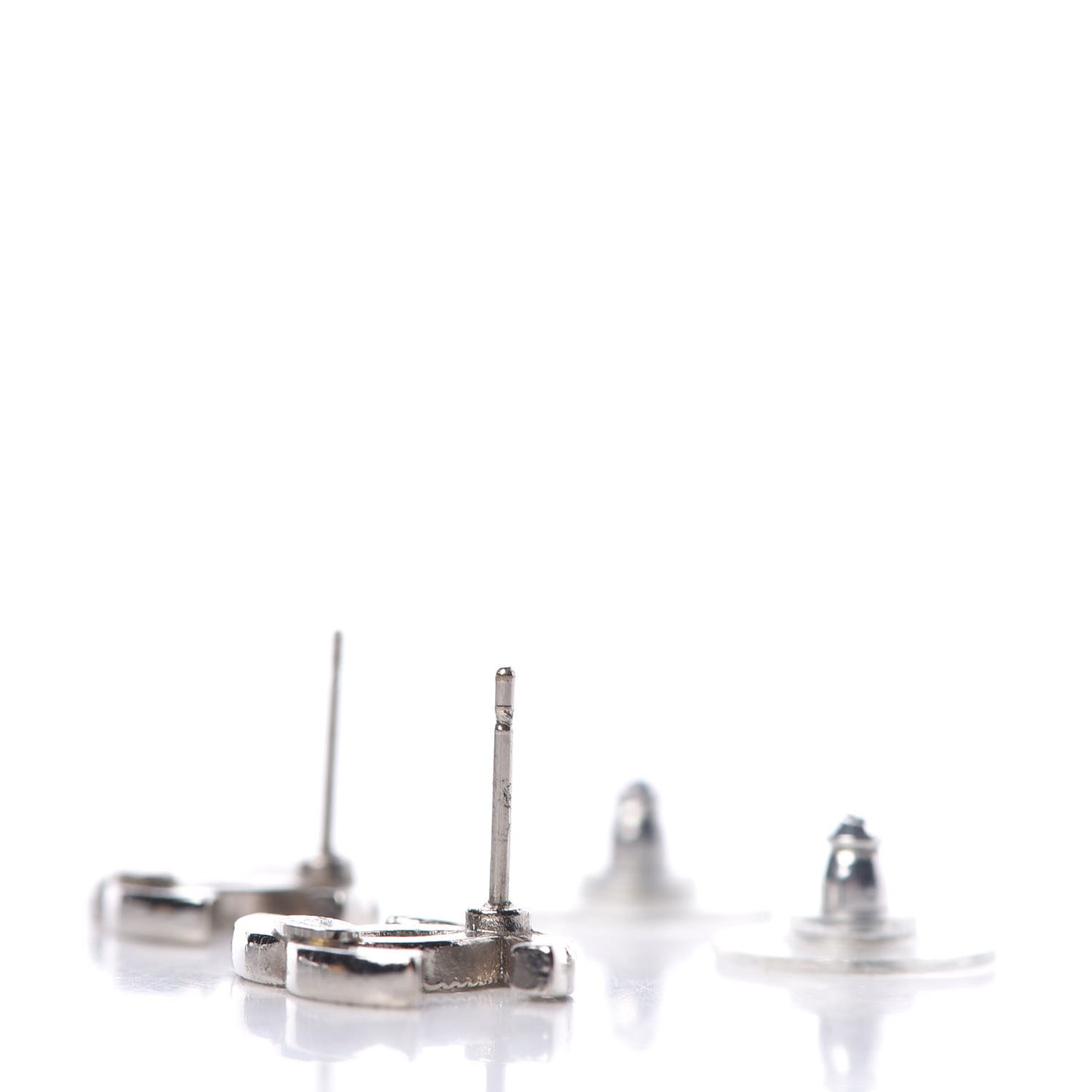 Crystal Timeless CC Earrings Silver