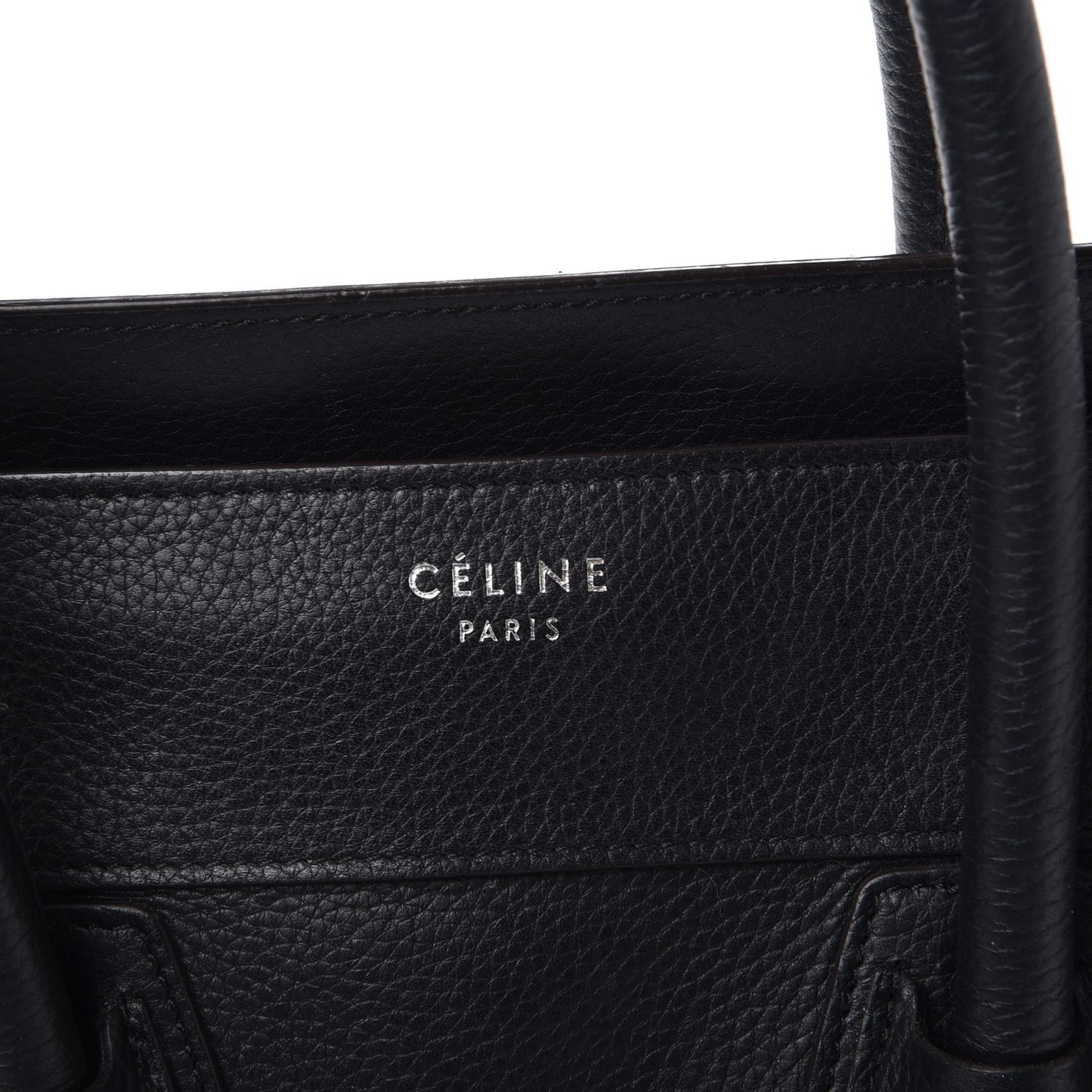 Drummed Calfskin Mini Luggage Black
