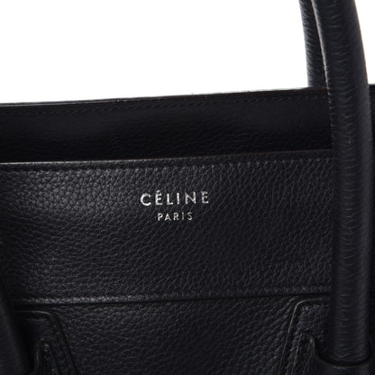 Celine Drummed Calfskin Mini Luggage Black 6 of 14