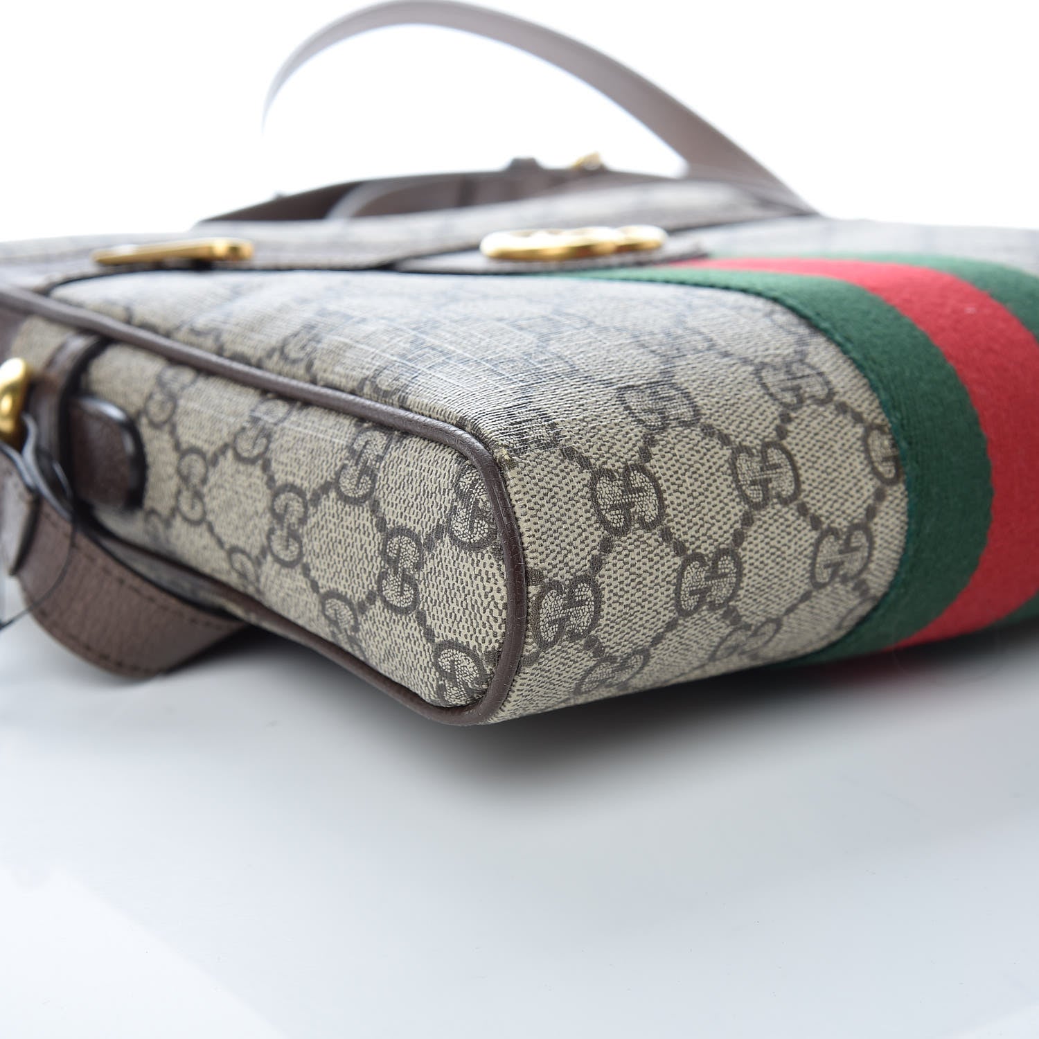 Gucci GG Supreme Monogram Web Small Ophidia Messenger Bag Brown 9 of 10