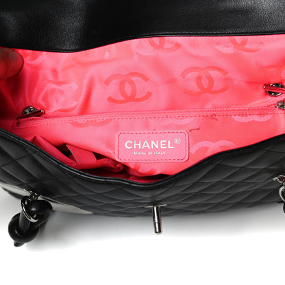 Chanel Calfskin Quilted Large Cambon Flap Black White 6 of 10