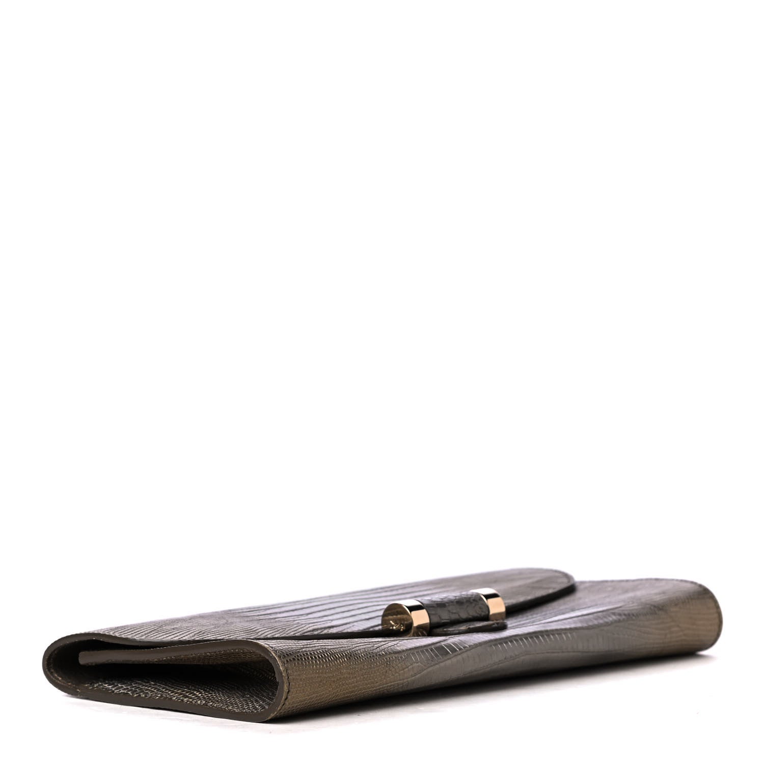 Saint Laurent Ombre Lizard Muse Clutch Silver 3 of 4