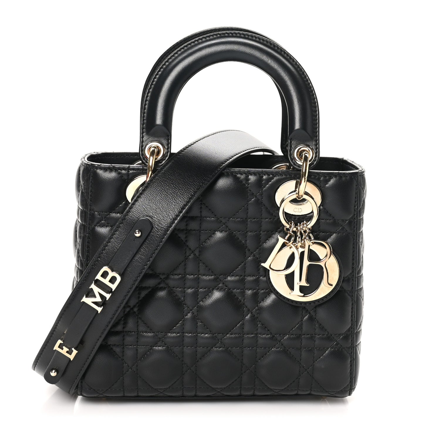 Lambskin Cannage Small My ABCDior Lady Dior Black