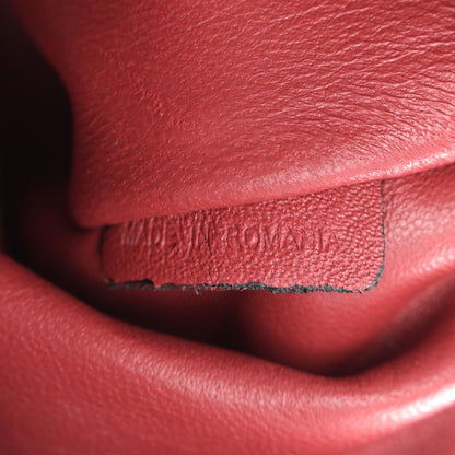 Burberry Signature Grain Calfskin Check Embossed Small Canterbury Tote Red 8 of 14