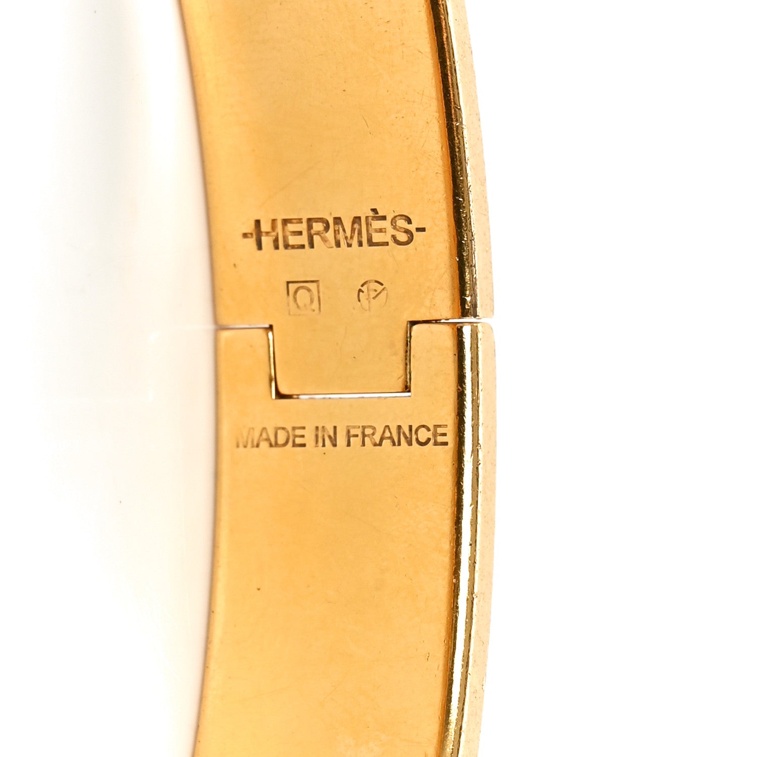 Hermes Enamel Narrow Clic Clac H Bracelet GM White 4 of 4