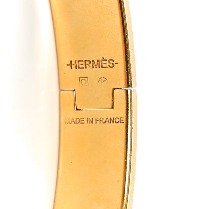 Hermes Enamel Narrow Clic Clac H Bracelet GM White 4 of 4