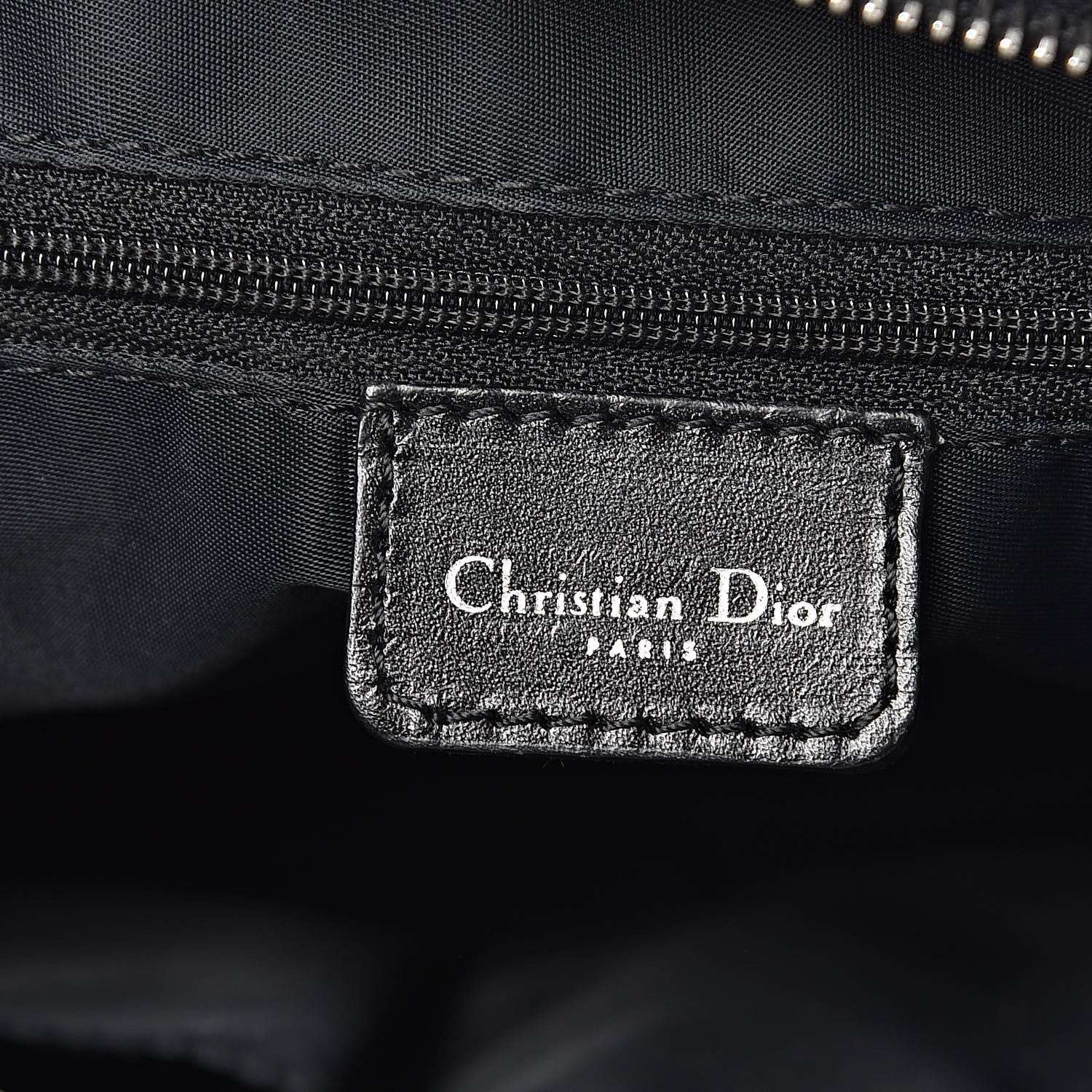 Christian Dior Denim Calfskin Monogram Tote Black 6 of 12
