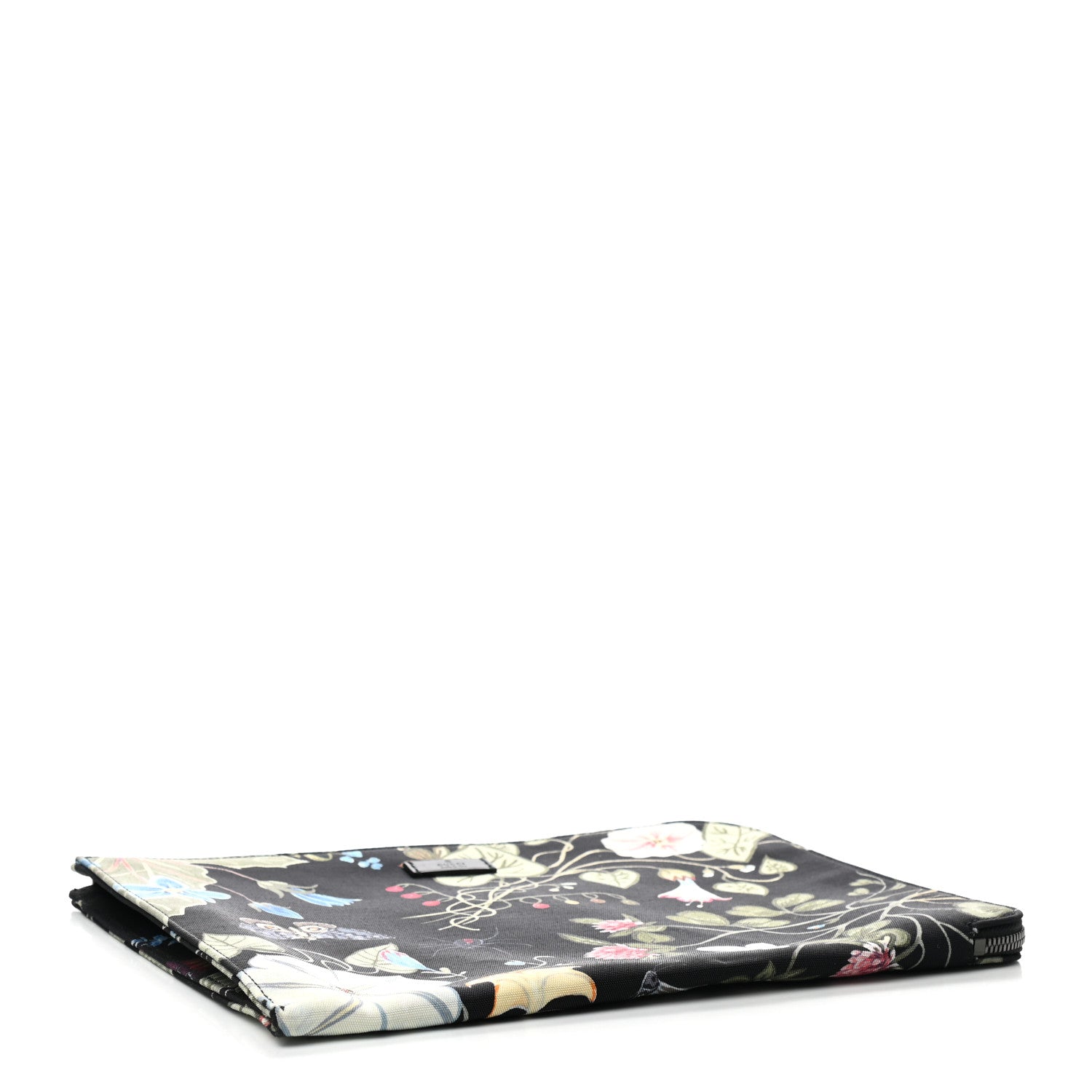 Gucci Canvas Flora Knight Travel Laptop Document Case Black 4 of 7