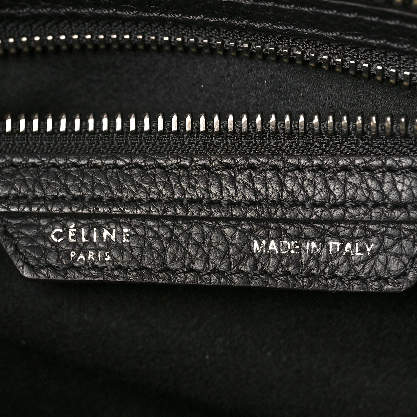 Drummed Calfskin Micro Luggage Black