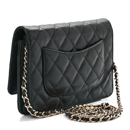 Chanel Caviar Quilted Wallet On Chain WOC Black 3 of 12