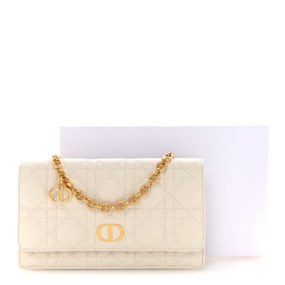 Christian Dior Supple Calfskin Caro Pouch with Chain Latte 15 of 15
