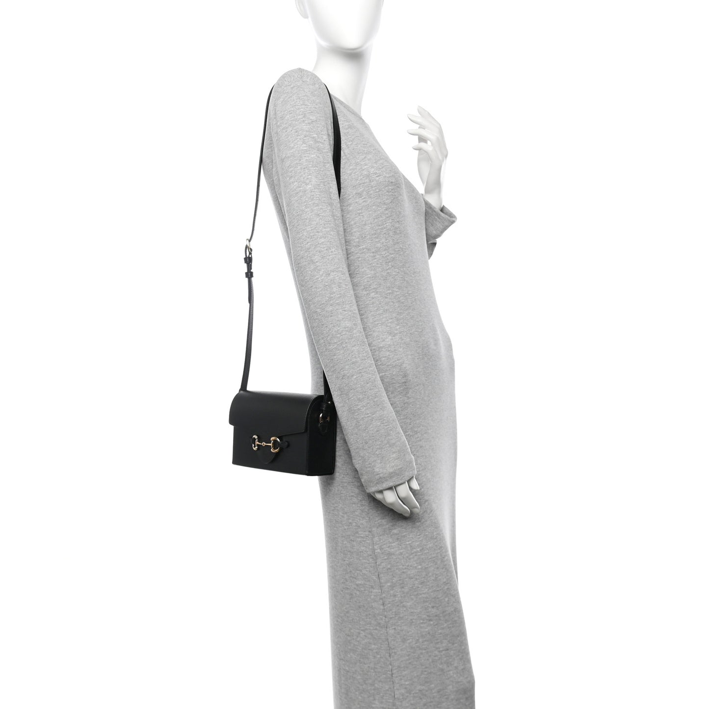 Calfskin Horsebit 1955 Shoulder Bag Black