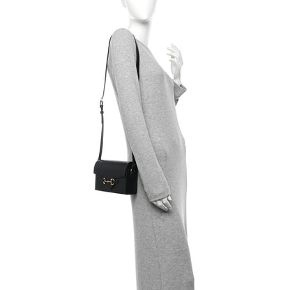 Gucci Calfskin Horsebit 1955 Shoulder Bag Black 2 of 11