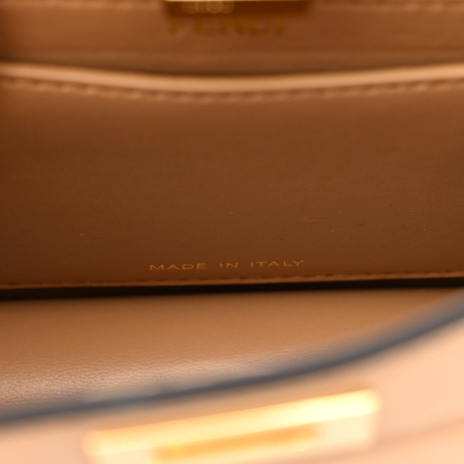 Fendi Shiny Nappa Petite Peekaboo I SEE U Satchel Miele Scuro 7 of 9