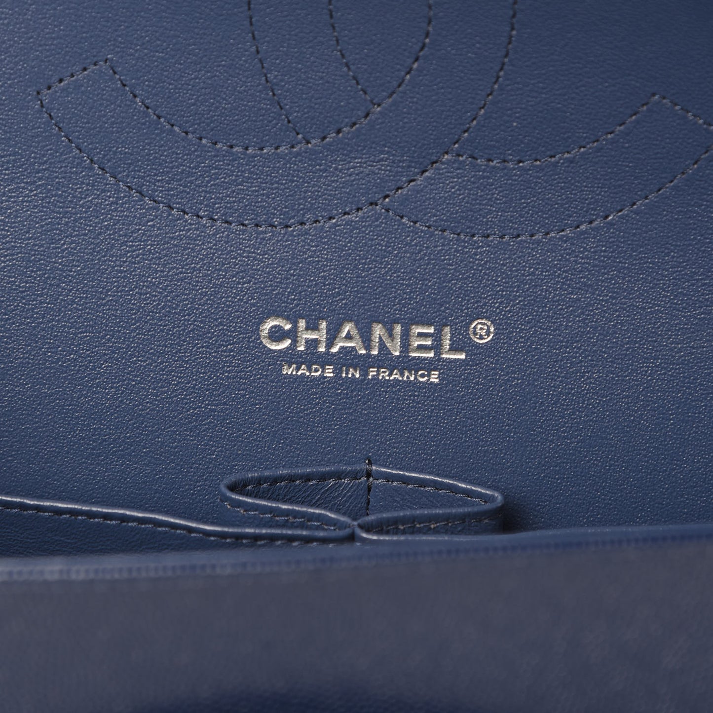 Caviar Quilted Jumbo Double Flap Blue