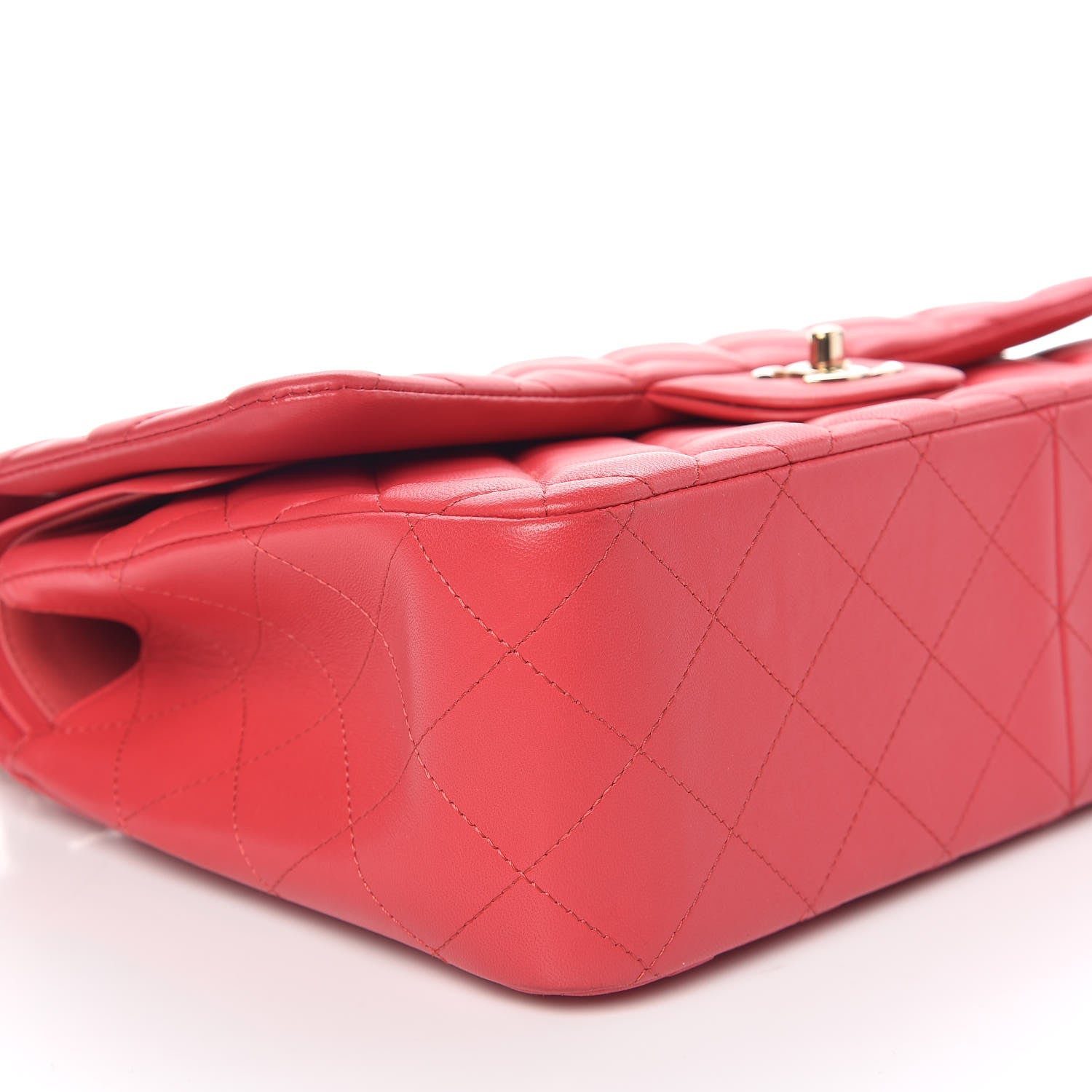 Chanel Lambskin Quilted Jumbo Double Flap Dark Pink 5 of 12
