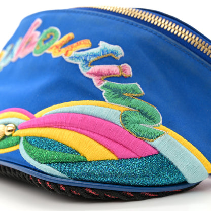 Christian Louboutin Satin Marie Jane Belt Bag Blue Multicolor 9 of 11