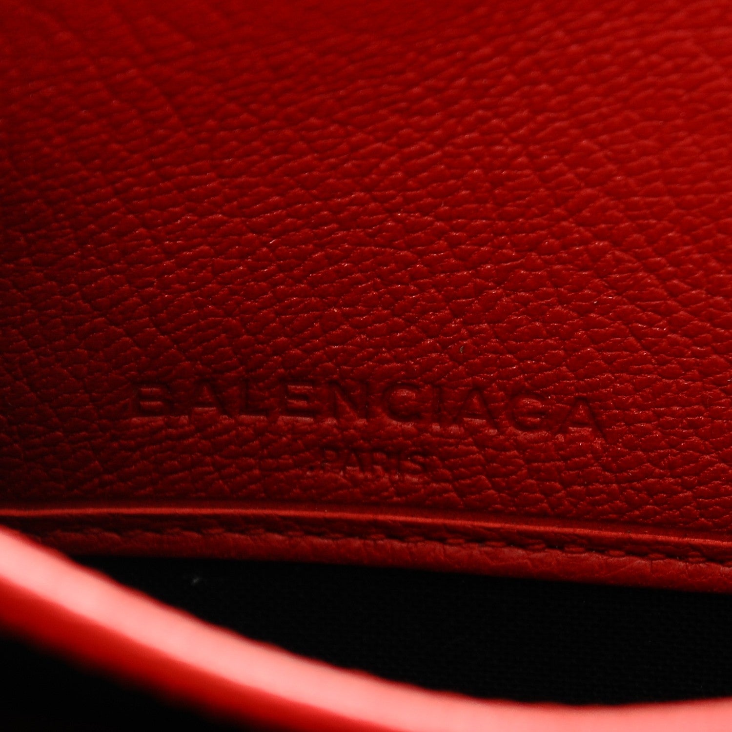 Balenciaga Chevre Gold Metallic Edge Hardware Zip Around Wallet Rouge Grenade 6 of 7