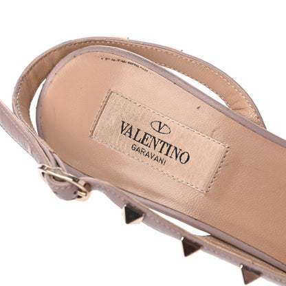 Valentino Garavani Patent Rockstud Half D'Orsay Slingback 85mm Pumps 37.5 Poudre 6 of 22
