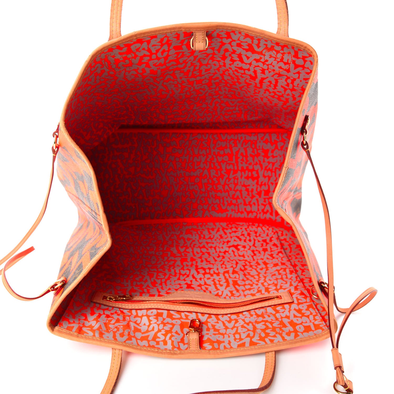 Louis Vuitton Monogram Graffiti Neverfull GM Orange 5 of 10