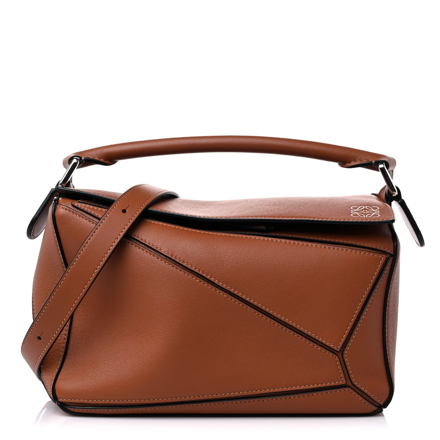 Loewe Calfskin Small Puzzle Bag Tan 1 of 8