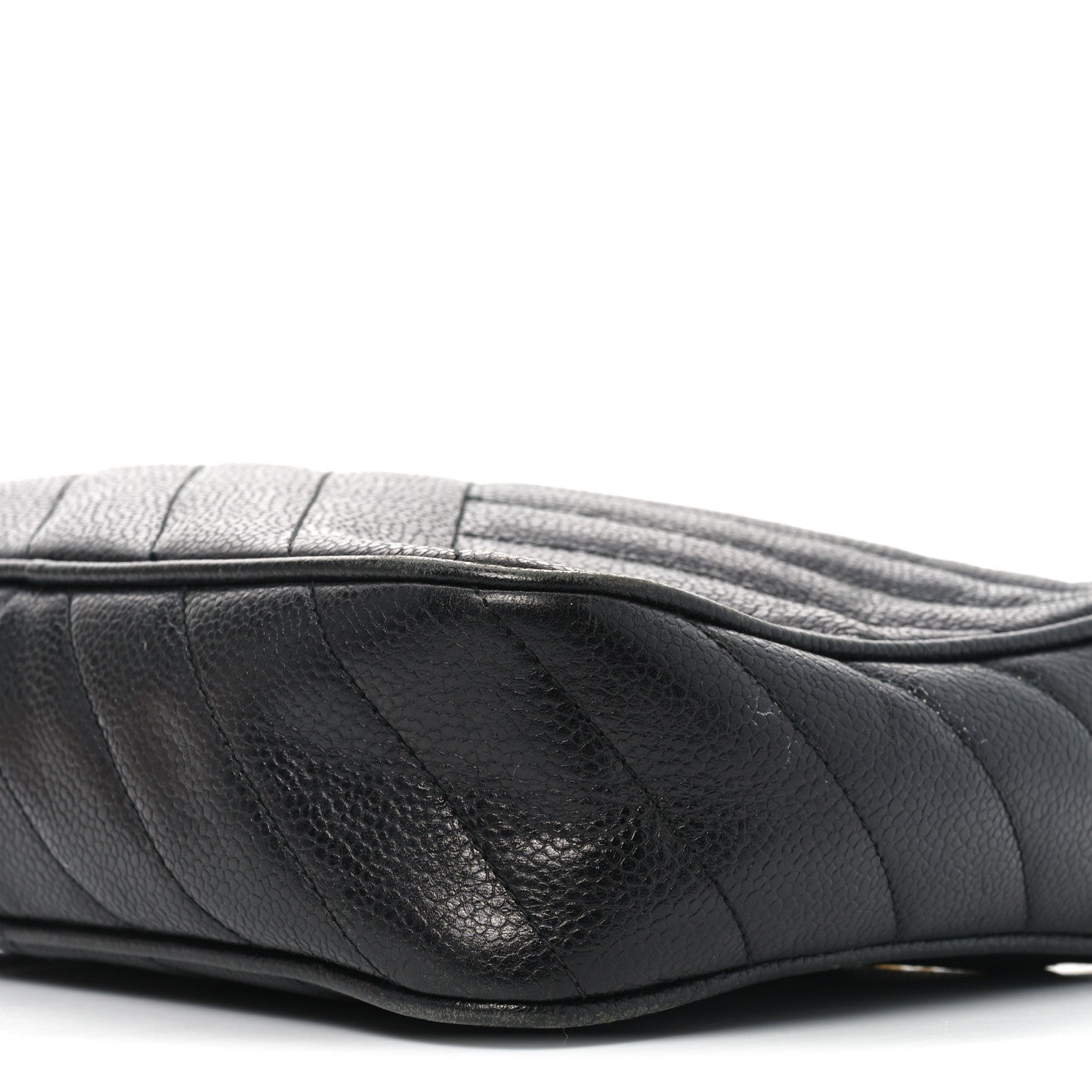 Chanel Caviar Chevron Quilted Camera Case Black 10 of 10