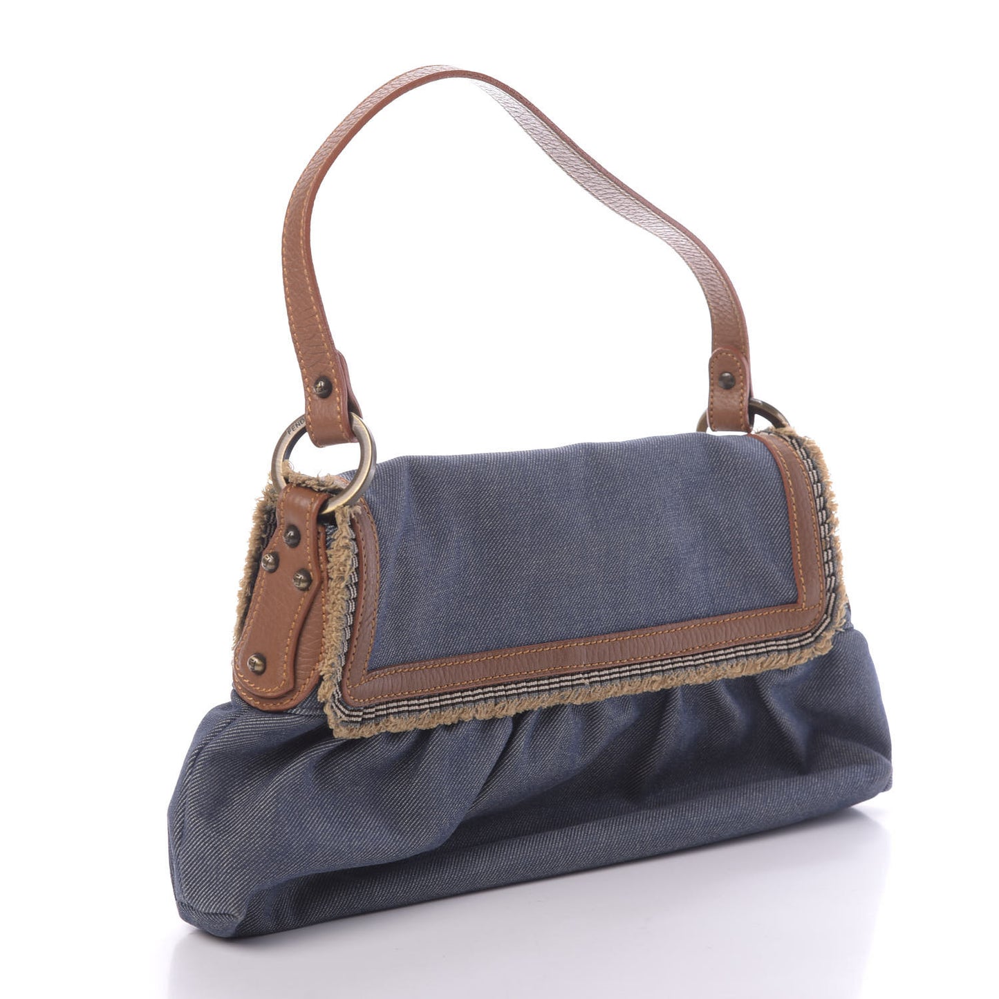 Denim Small Chef Shoulder Bag Blue