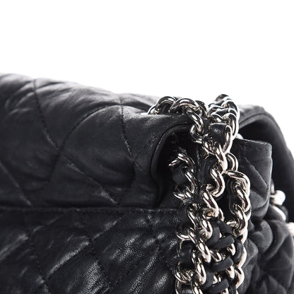 Chanel Washed Lambskin Quilted Maxi Chain Around Flap Black 13 of 19