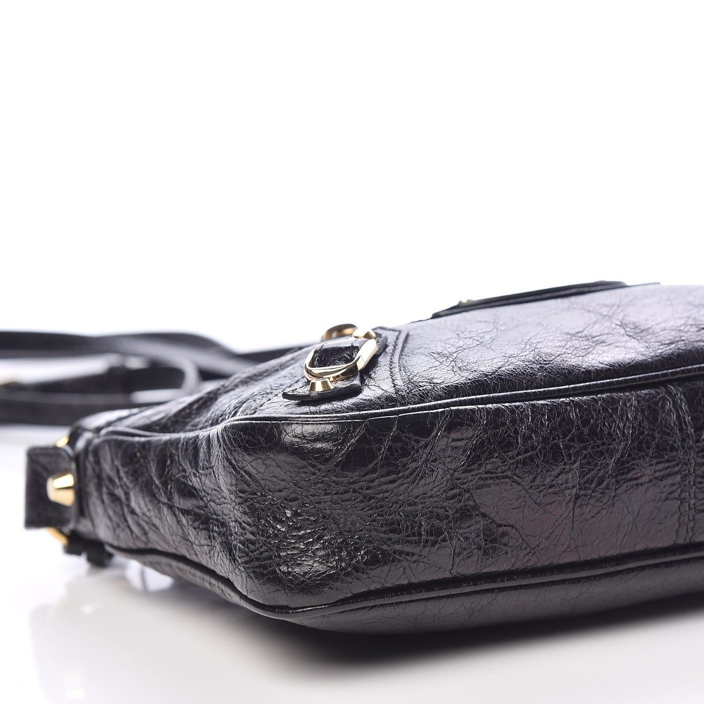 Agneau Classic Gold Hardware Hip Black