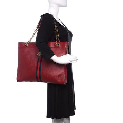 Gucci Calfskin Large Rajah Chain Tote Romantic Cherry 2 of 13