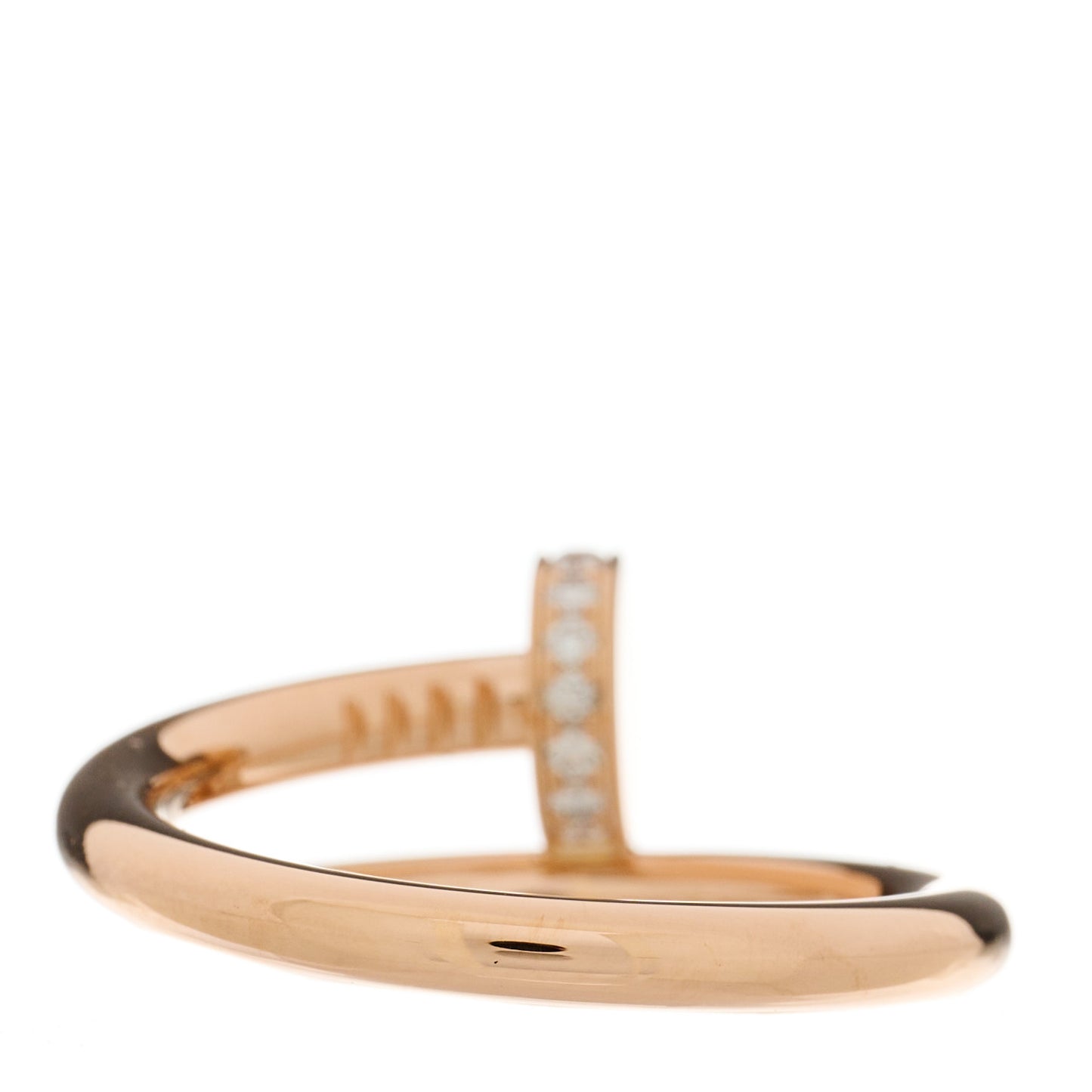 18K Pink Gold Diamond Juste Un Clou Ring 55 7.25