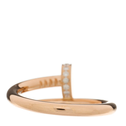 Cartier 18K Pink Gold Diamond Juste Un Clou Ring 55 7.25 3 of 4