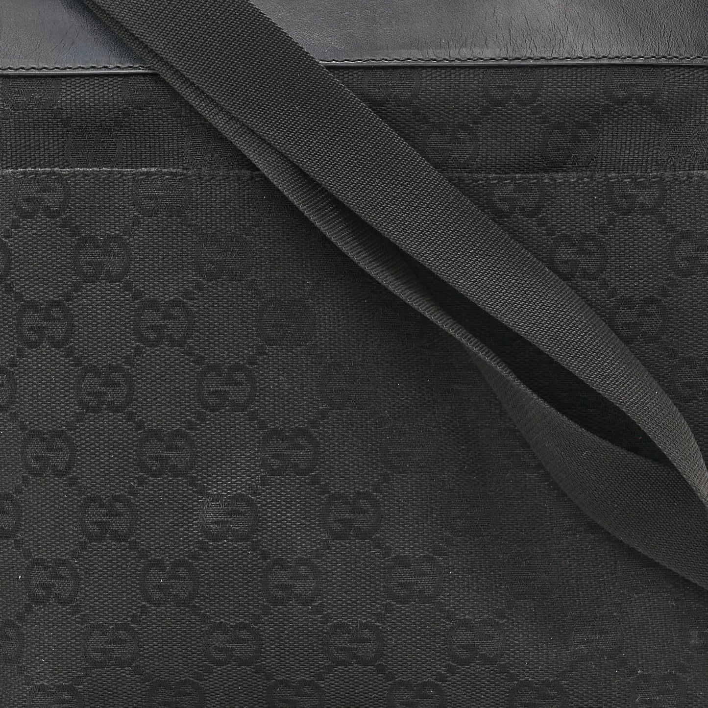 GG Monogram Messenger Crossbody Bag Black