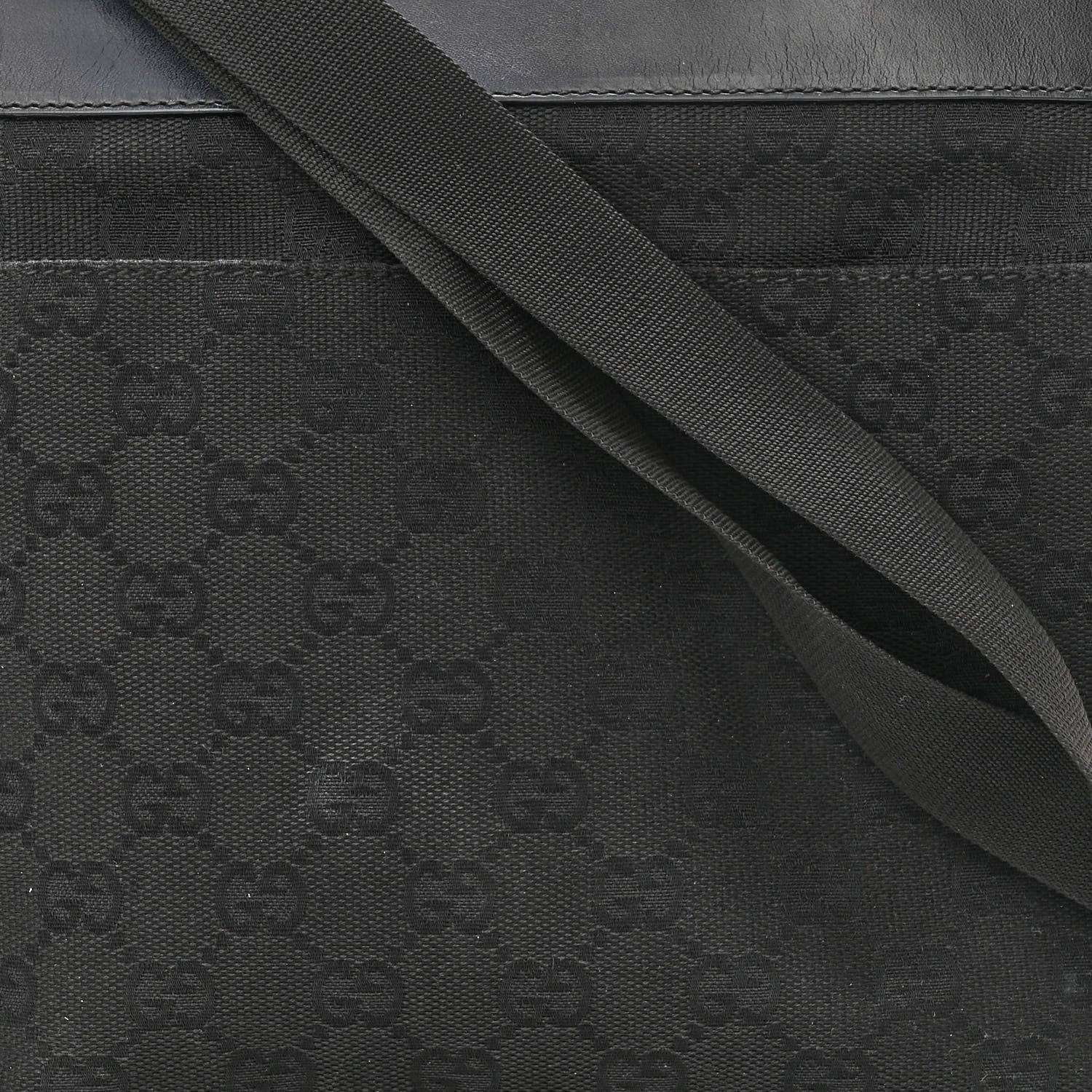 Gucci GG Monogram Messenger Crossbody Bag Black 8 of 10