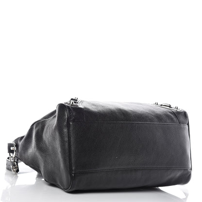 Balenciaga Chevre Silver Metallic Edge Hardware Velo Black 4 of 12