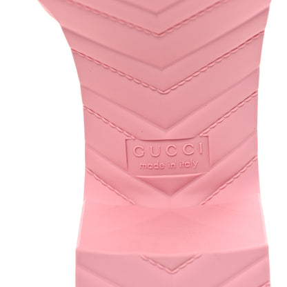 Gucci Rubber Gucci Logo Womens Platform 20/60mm Slide Sandals 41 Wild Rose 6 of 10