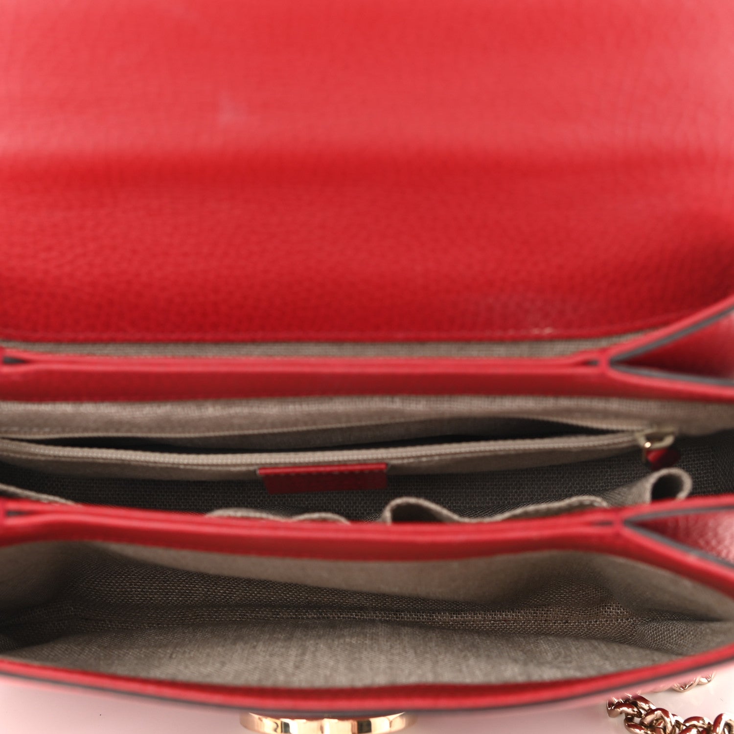 Gucci Dollar Calfskin Interlocking G Top Handle Shoulder Bag Red 5 of 10