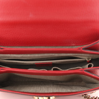 Gucci Dollar Calfskin Interlocking G Top Handle Shoulder Bag Red 5 of 10