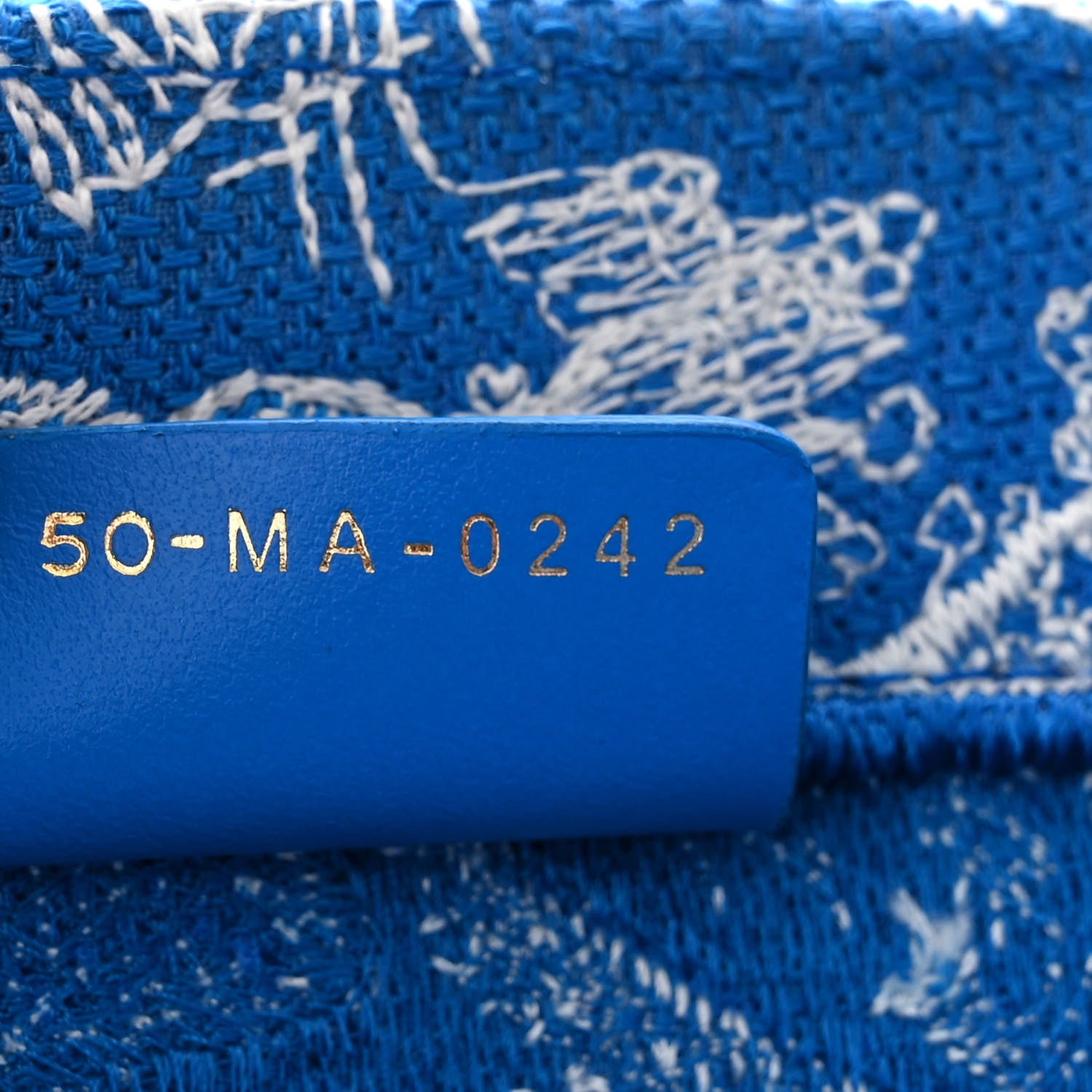 Christian Dior CHRISTIAN DIOR Canvas Embroidered Medium Dioriviera Toile De Jouy Book Tote Fluorescent Blue 7 of 11