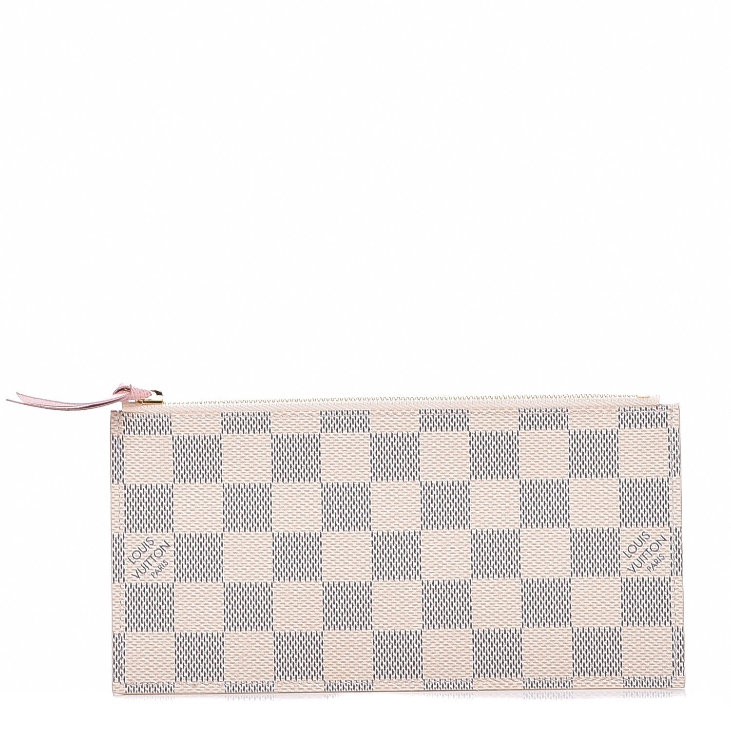 Louis Vuitton Damier Azur Felicie Chain Wallet Zippered Insert Rose Ballerine 1 of 6