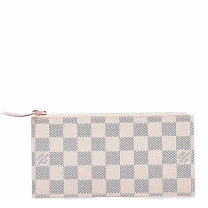 Louis Vuitton Damier Azur Felicie Chain Wallet Zippered Insert Rose Ballerine 1 of 6