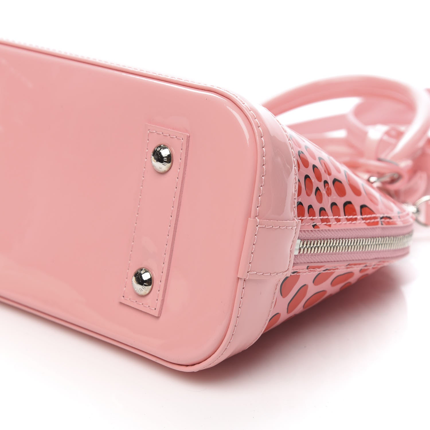 Louis Vuitton Vernis Jungle Dots Alma BB Sugar Pink Poppy 8 of 9