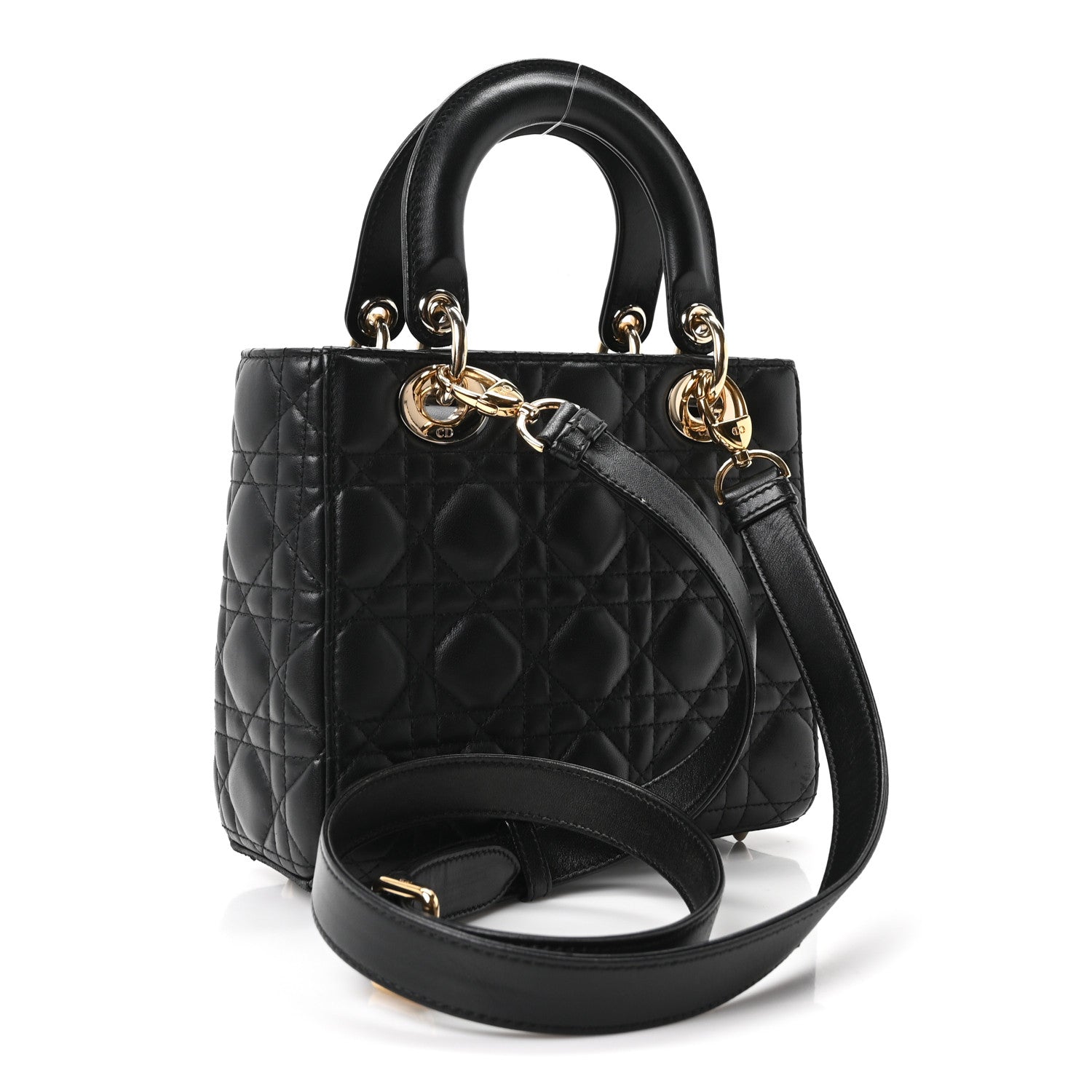 Christian Dior Lambskin Cannage Small My ABCDior Lady Dior Black 2 of 9