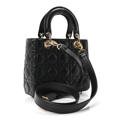 Christian Dior Lambskin Cannage Small My ABCDior Lady Dior Black 2 of 9
