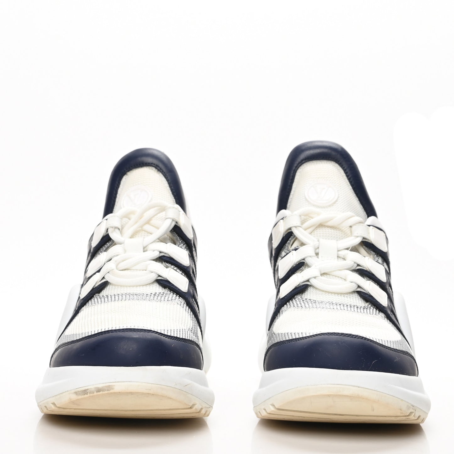 Calfskin Technical Nylon LV Archlight Sneaker 39 White Blue Pink
