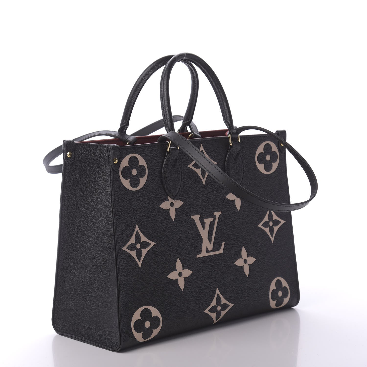 Louis Vuitton Empreinte Monogram Giant Onthego MM Black Beige 3 of 9