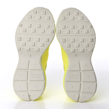 Gucci Calfskin Mens Rhyton Sneakers 7 Yellow Fluo 5 of 9